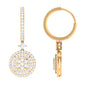 Certified Moissanite Drop Hoop Earrings for Women