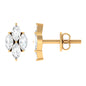 Marquise Cut Real Diamond Cluster Stud Earrings