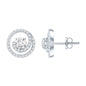 Certified Moissanite Swirl Earrings with Screw Back