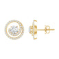 Certified Moissanite Swirl Earrings with Screw Back