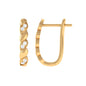 Minimal Diamond J Hoop Earrings with Latch Back