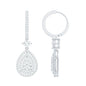 Certified Moissanite Teardrop Hoop Earrings for Women