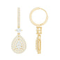 Certified Moissanite Teardrop Hoop Earrings for Women