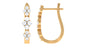 Certified Natural Diamond J Hoop Earrings