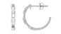 Natural Diamond Half Hoop Earrings with Screw Back
