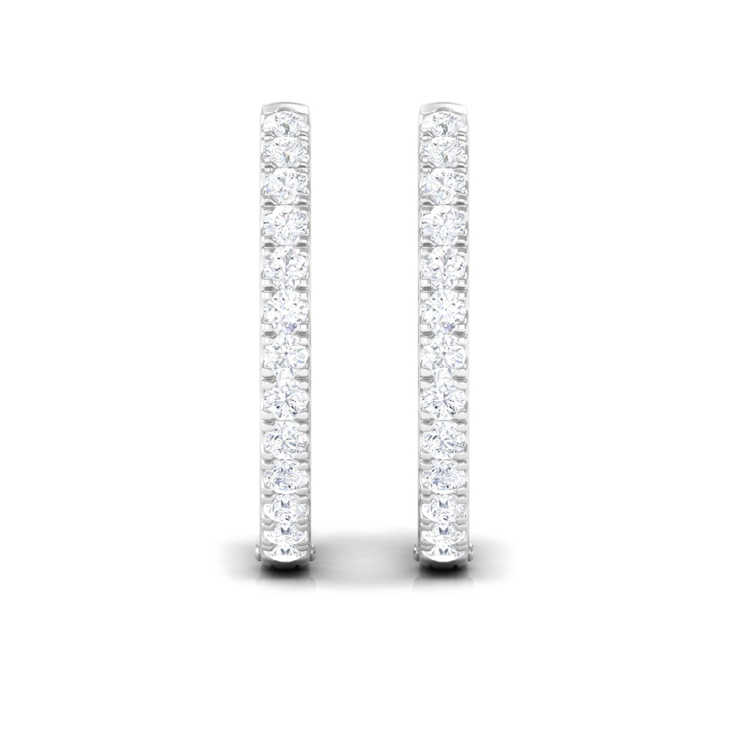 Classic Diamond Hoop Earrings with Certificate