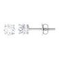 Prong Set Round Diamond Solitaire Stud Earrings