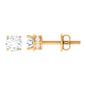 Prong Set Round Diamond Solitaire Stud Earrings