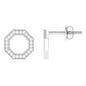 Certified Real Diamond Geometric Earrings with Screw Back
