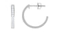 Diamond Hinged Hoop Earrings in Channel Setting
