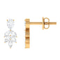Real Pear and Marquise Shape Diamond Stud Earrings