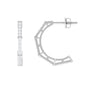 Art Deco Inspired Diamond Half Hoop Earrings