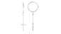 Genuine Diamond Cross Drop Earrings with Hinged Hoop