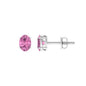 2.2 Carat Oval Cut Pink Tourmaline Solitaire Stud Earrings