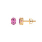 2.2 Carat Oval Cut Pink Tourmaline Solitaire Stud Earrings
