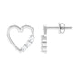 Diamond Heart Shape Stud Earring for Women
