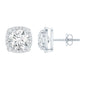 Round Cut Moissanite Classic Halo Stud Earrings