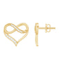Moissanite Infinity and Heart Stud Earrings