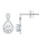 0.6 CT Round Cut Moissanite Infinity Stud Earrings