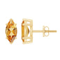 Natural 1.48 Carat Marquise Cut Citrine Stud Earrings