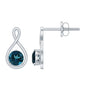1.2 Carat London Blue Topaz Solitaire Infinity Stud Earrings