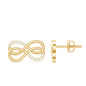 Diamond Twin Infinity Stud Earring