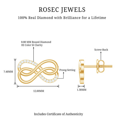 Diamond Twin Infinity Stud Earring