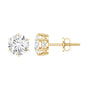 Claw Set Moissanite Solitaire Stud Earrings with Screw Backs