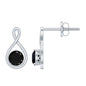 1.6 Carat Solitaire Lab Created Black Diamond Infinity Stud Earrings