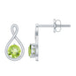 1 Carat Solitaire Peridot Infinity Stud Earrings