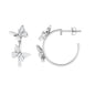 Diamond Butterfly Hoop Earrings