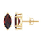 1.5 Carat Marquise Shape Garnet Solitaire Stud Earrings