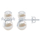 Natural Freshwater Pearl Snowman Stud Earrings