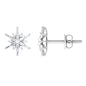 Minimal Diamond Snowflake Stud Earrings