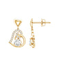 0.6 Carat Moissanite Heart Drop Earrings for Women