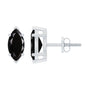 1.4 CT Marquise Black Spinel Solitaire Stud Earrings
