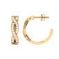 Natural Infinity Style Diamond Hoop Earrings