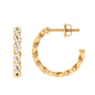 Natural Diamond Infinity Hoop Earrings with Authenticity Certificate
