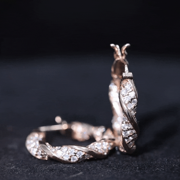 Certified Moissanite Big Hoop Earrings for Her