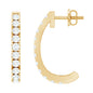 Certified Moissanite Hoop Earrings For Women