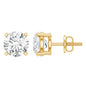 Solitaire 1.9 Carat Lab Grown Diamond Stud Earrings with Screw Back