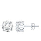 Round Cut 2.5 CT Lab Grown Diamond Solitaire Stud Earrings