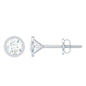 Minimalist Moissanite Stud Earrings in Martini Setting