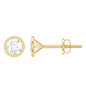 Minimalist Moissanite Stud Earrings in Martini Setting