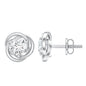 Certified Moissanite Swirl Stud Earrings