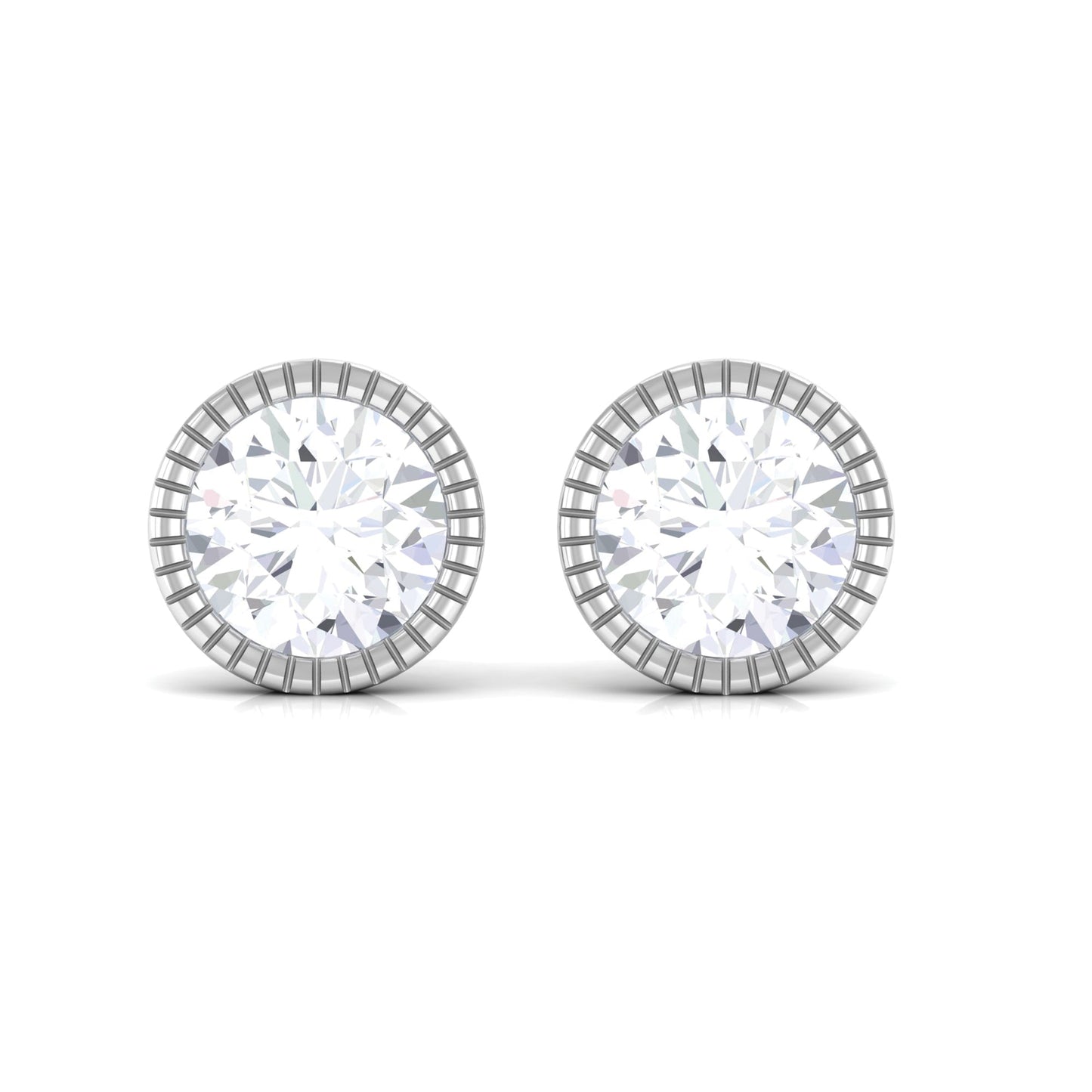 1 CT Moissanite Martini Stud Earrings for Women