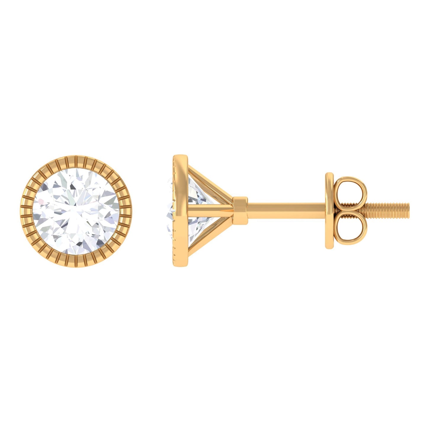1 CT Moissanite Martini Stud Earrings for Women