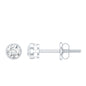 Dainty Solitaire Moissanite Stud Earrings in Bezel Setting