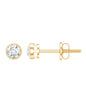 Dainty Solitaire Moissanite Stud Earrings in Bezel Setting