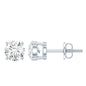 Silver Moissanite 1 Carat Stud Earring